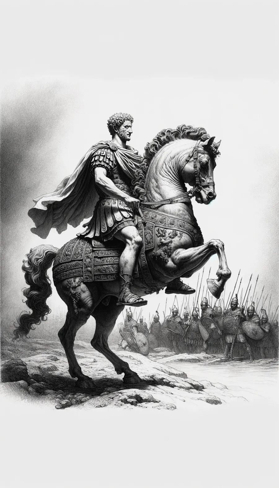 Illustration: Marcus Aurelius on horseback